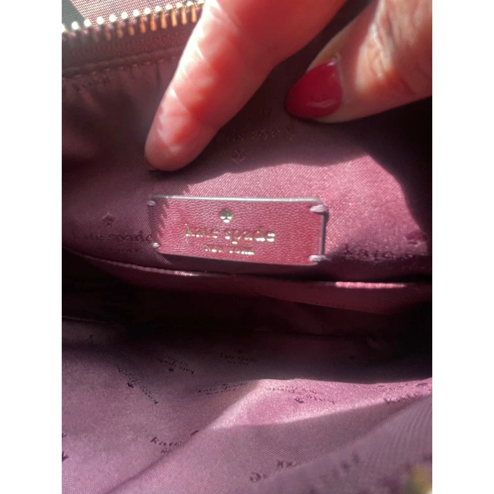 Kate Spade Spade Flower Signature Crossbody Bag – Burgundy